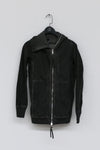 BORIS BIDJAN SABERI Dark Grey Hooded Jacket WZIPPER2 FTO00002